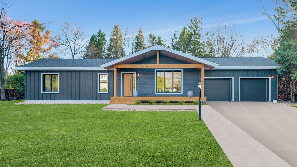 This image shows the completed Net Zero Ready home at 6558 Michelangelo Court